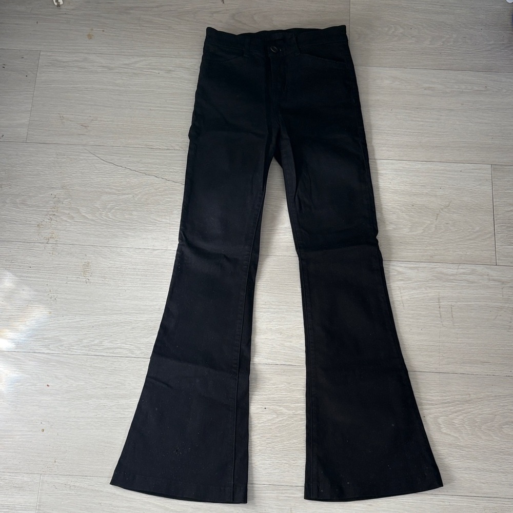 J Brand Charcoal Flared Trousers